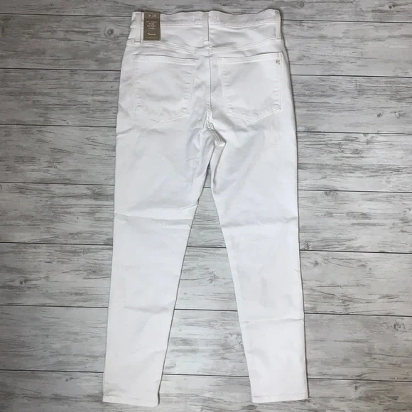 Madewell White 10” High Rise Skinny Crop Jeans NWT - Picture 8 of 10